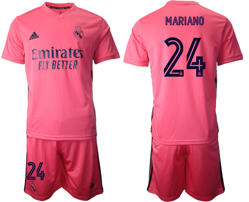 Men 2020-2021 club Real Madrid away #24 pink Soccer Jerseys->real madrid jersey->Soccer Club Jersey